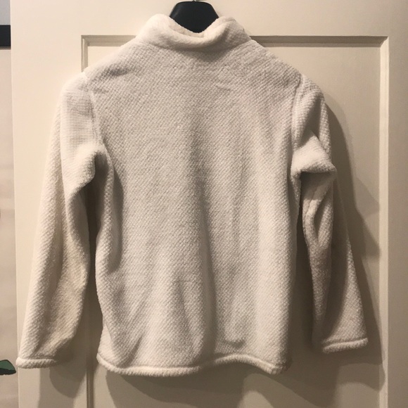 White/teal 4-snap Patagonia fleece - Picture 2 of 5
